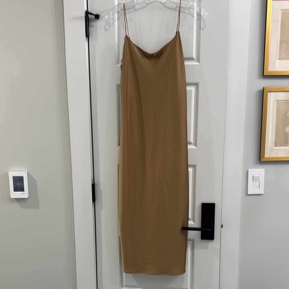 J. Crew Elegant Tan Slip Dress 2